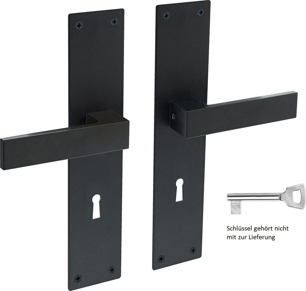 Renovierungsschild 55x250mm Schwarz matt Langschildgarnitur Produktbild 