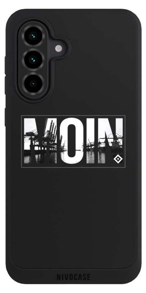 NIVOCASE Handyhülle für Samsung Galaxy A36 5G Hülle NIVOpure Case Schwarz HSV Hamburger SV Offizielles Lizenzprodukt