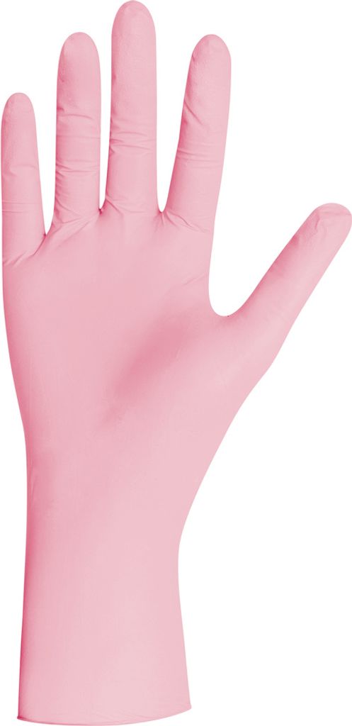 Nitrilhandschuhe Rosa Gr. M | 100 Stück | Latexfreie Einweghandschuhe, Gummihandschuhe in Spenderbox | Koch-/Küchen-Handschuhe & Lebensmittelecht