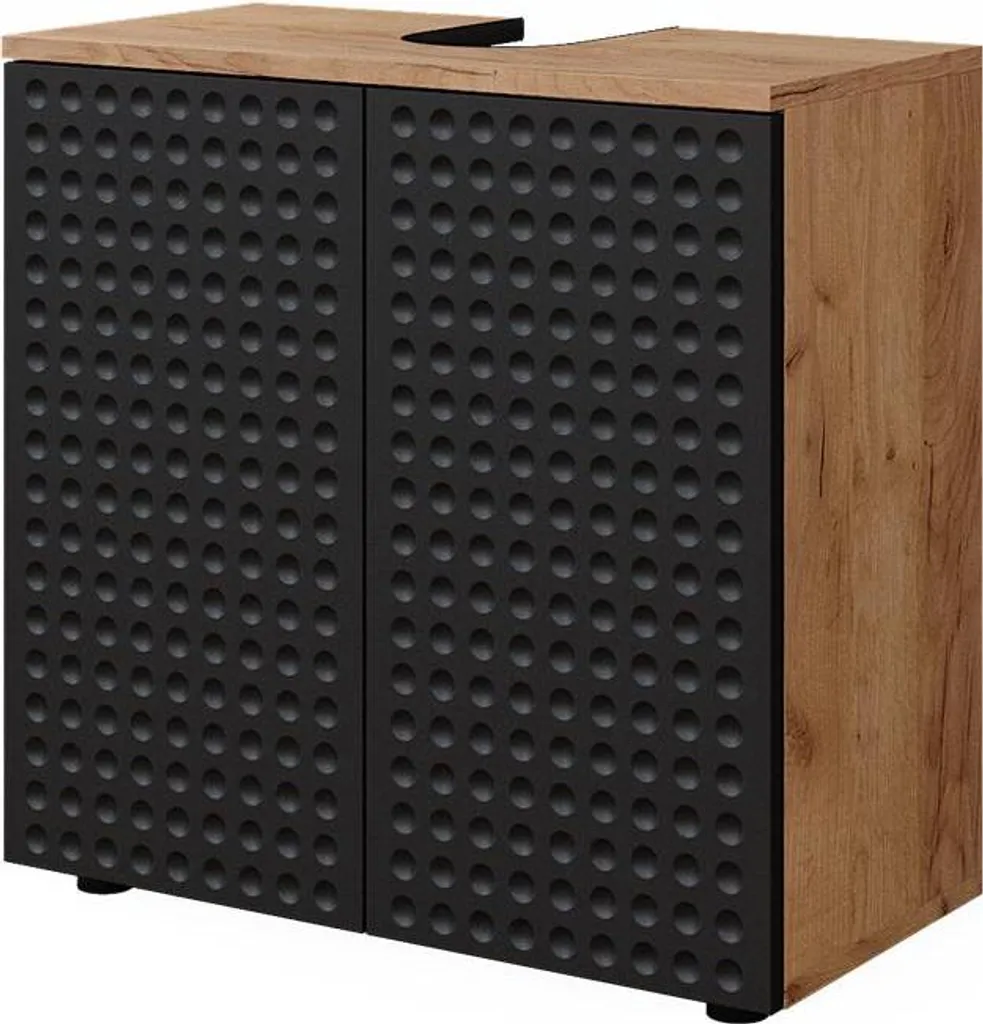 Vicco Mobiletto Irma 60x59 Quercia Dorata/Antracite: Bagno Ordinato