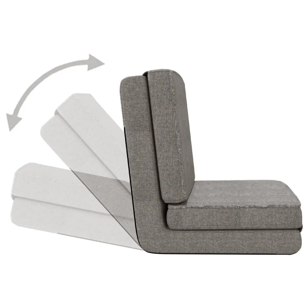 Chaise de sol pliable gris clair - Idéal lecture, gaming et repos