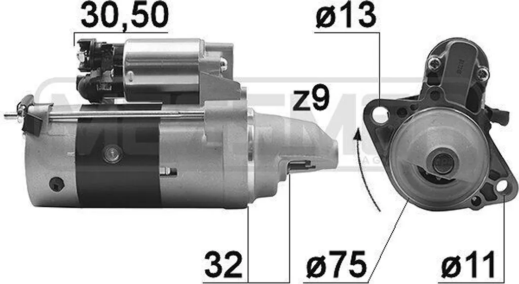 Démarreur ERA 220958A pour Civic VIII et CR-V - OE 31200-RSR-E01