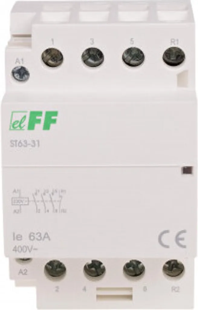 Contacteur modulaire ST63-31 monobloc 63A 3NO+1NC bobine 230V AC 3M