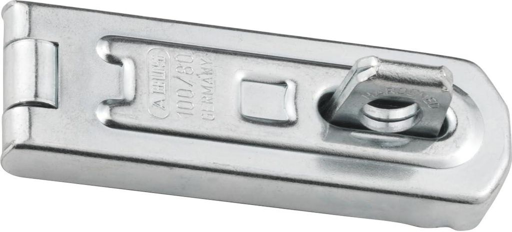 ABUS Überfalle 100/80 - Vorrichtung für Vorhängeschlösser - für einschlagende Türen - 33706 - ABUS-Sicherheitslevel 4 - Silberfarben