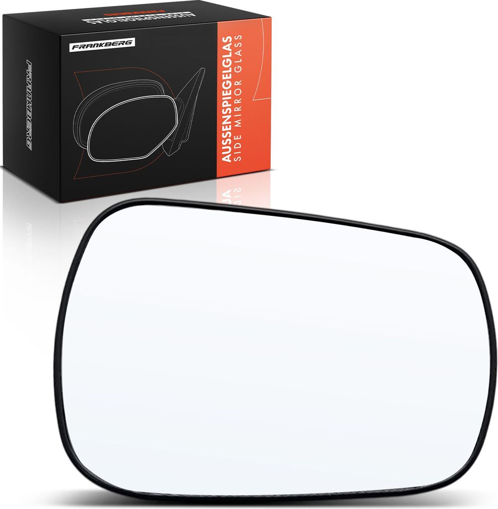Frankberg 1x Spiegelglas Außenspiegel rechts für Fiat 124 Spider Ford Fiesta V JD JH Fusion