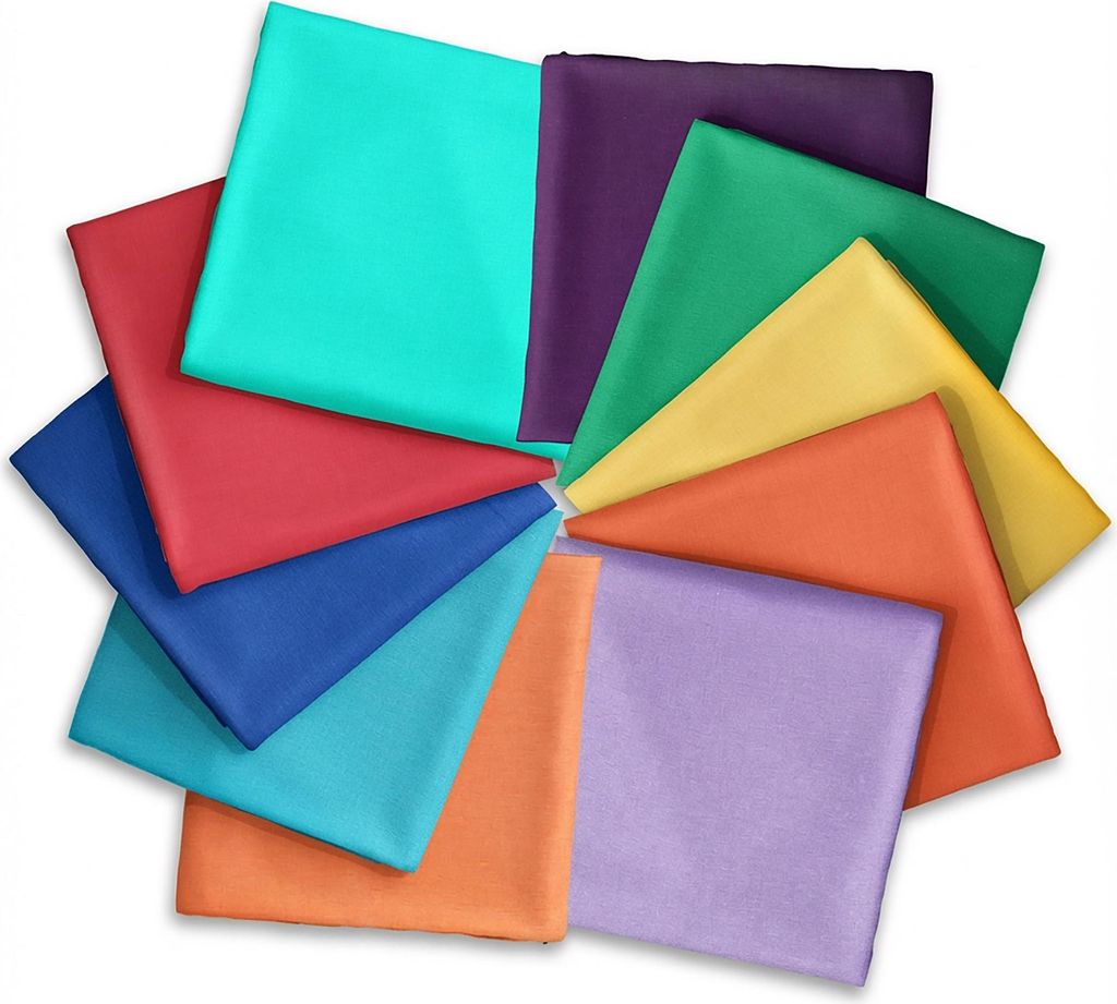 10 x 25cm Bündchenstoff uni Jersey, Bündchen, 35cm breit, Schlauchware, Farbmix