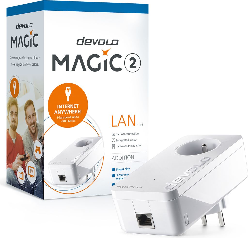 devolo Magic 2 LAN 1-1-1 Dodatkowy moduł rozszerzający Zdjęcie produktu