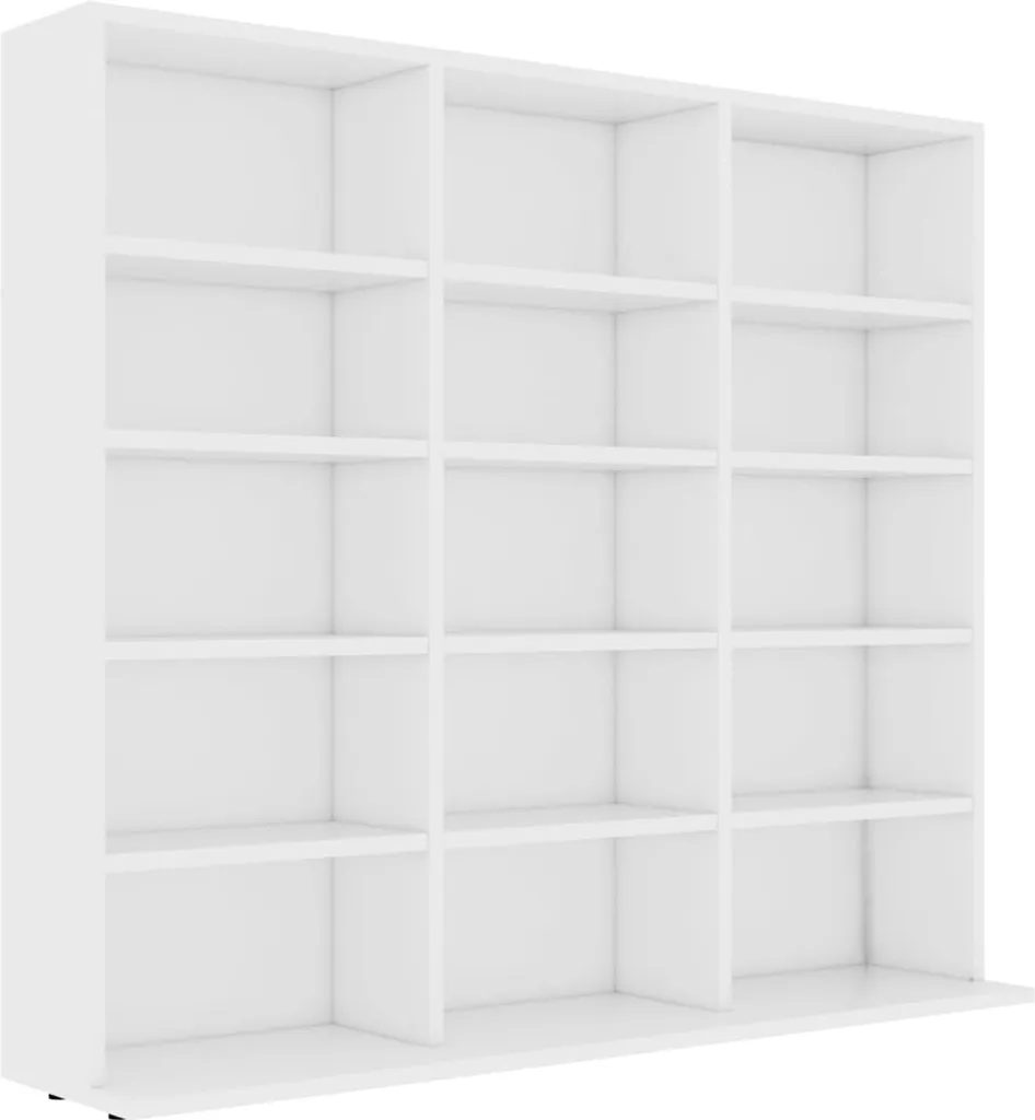 Mobile Porta CD SYFAX™ 100x23x89,5 Bianco - Struttura in Multistrato