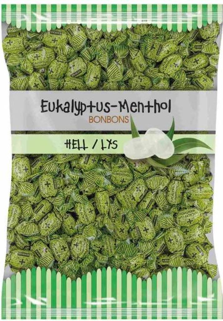 Eukalyptus-Menthol Bonbons hell 1kg Produktbild 