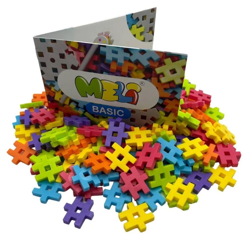 Meli Basic Konstruktionsset – 2000 Teile mit Rädern und Produktbild 