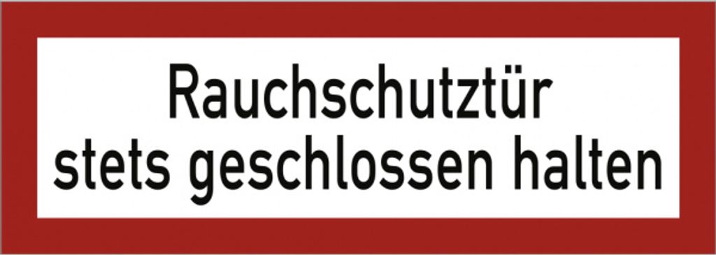 Dreifke Aufkleber Rauchschutztür stets geschlossen halten, Folie, 297x105 mm