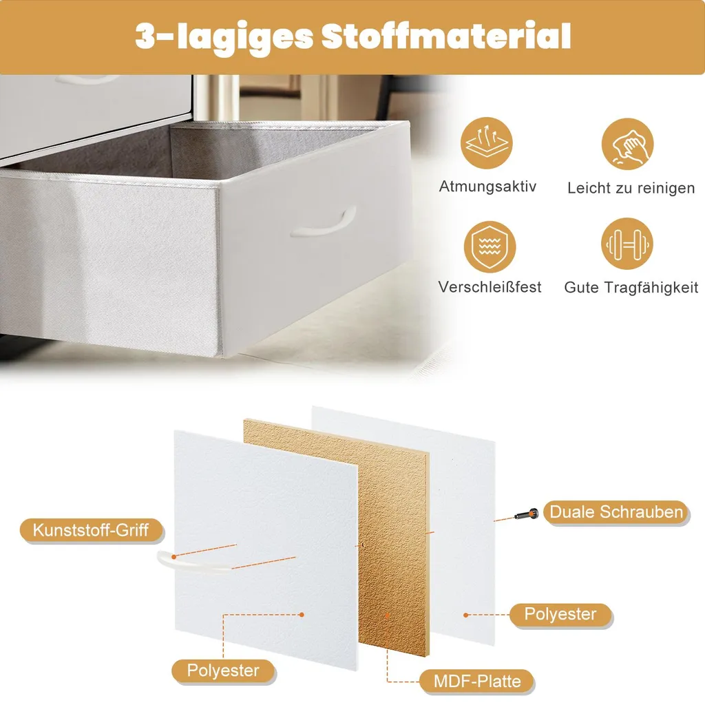 Table de nuit lot de 2 commodes de chevet pour ranger vos petits objets - 4