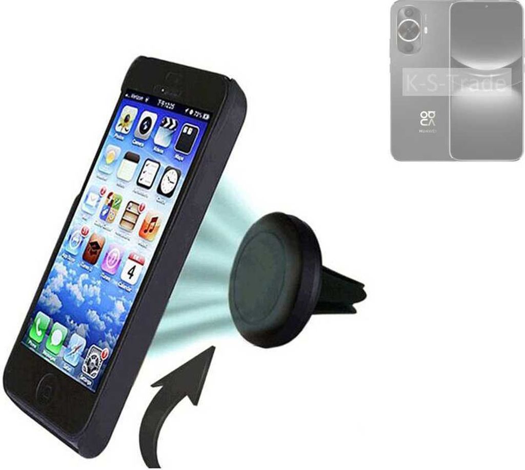 K-S-Trade Kompatibel mit Huawei nova 12 Lite Auto Handy Halterung KFZ Halter Lüftungsgitterhalterung Air Vent mount Smartphone Halter