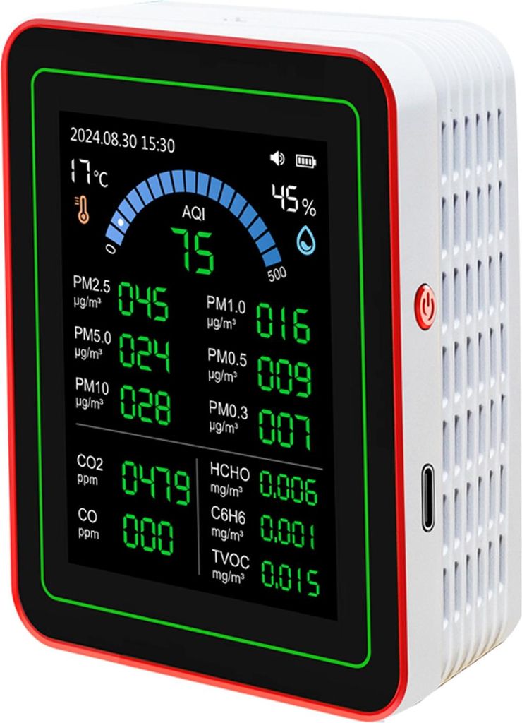 Marhynchus Miernik jakości powietrza CO2 TVOC HCHO PM2.5 Zdjęcie produktu 
