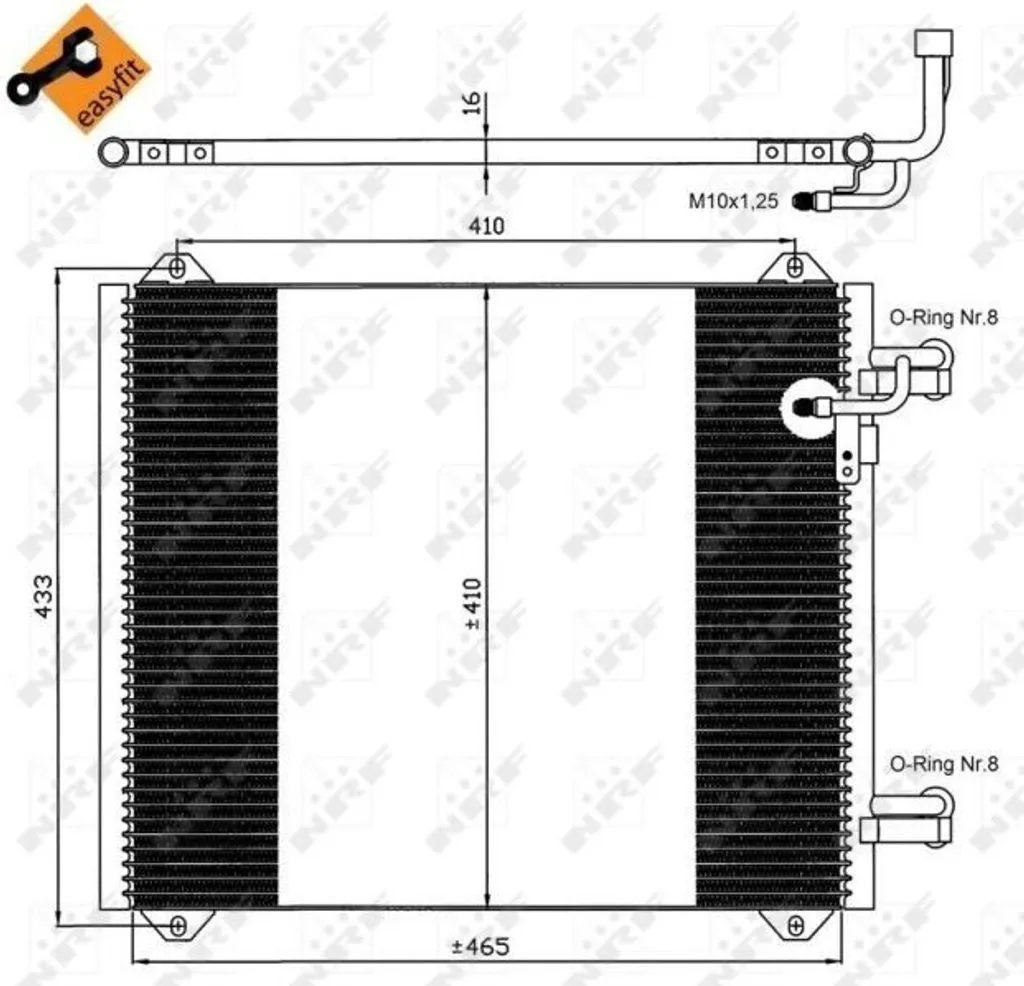 Condenseur NRF 35362 : Réparation Climatisation Audi A2 8Z - OE 403B