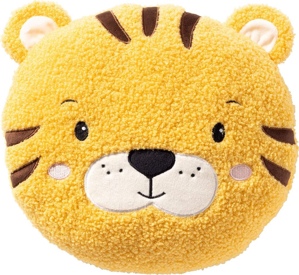 Textino Dekokissen Tiger Ø30 cm Gelb Produktbild 