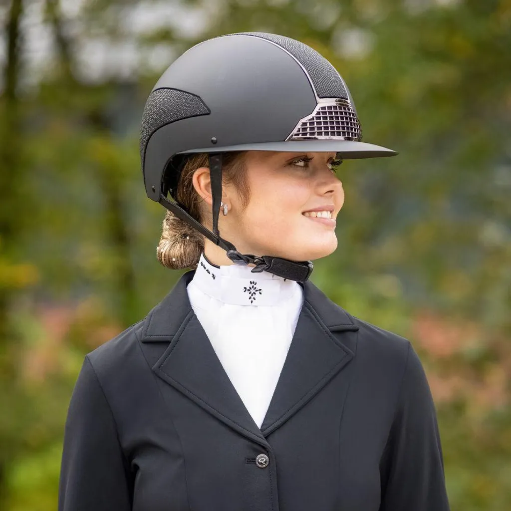 Plastron de Compétition QHP Novah Blanc Taille M pour Veste de Concours