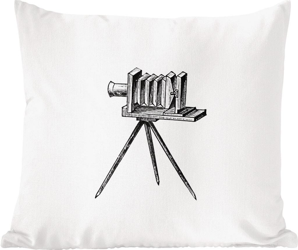 MuchoWow Zierkissen Sofakissen Wohnzimmer Dekokissen 45x45 cm Jahrgang - Kamera - Film - Schlafpolster - Polster für das Sofa