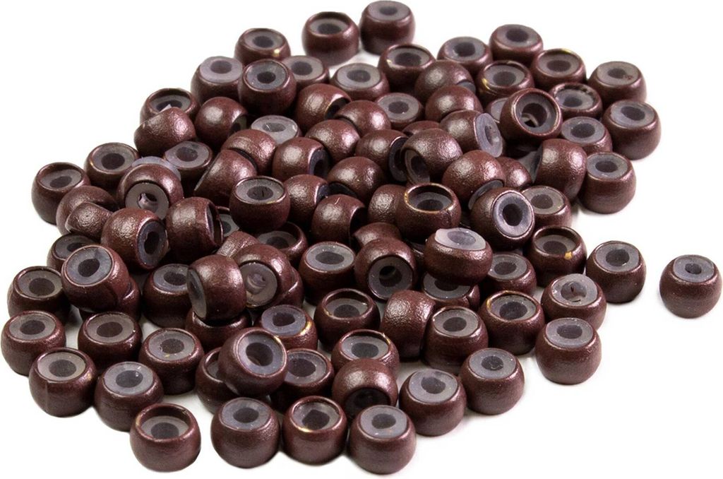 hair2heart nano krúžky č. 5 hnedé so silikónovou vložkou na Obrázok produktu 