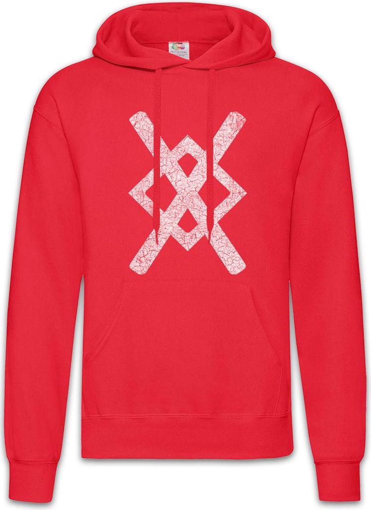 Urban Backwoods Odhins Spear Gungnir, Herren Hoodie, Farbe: Rot, Größe: XL