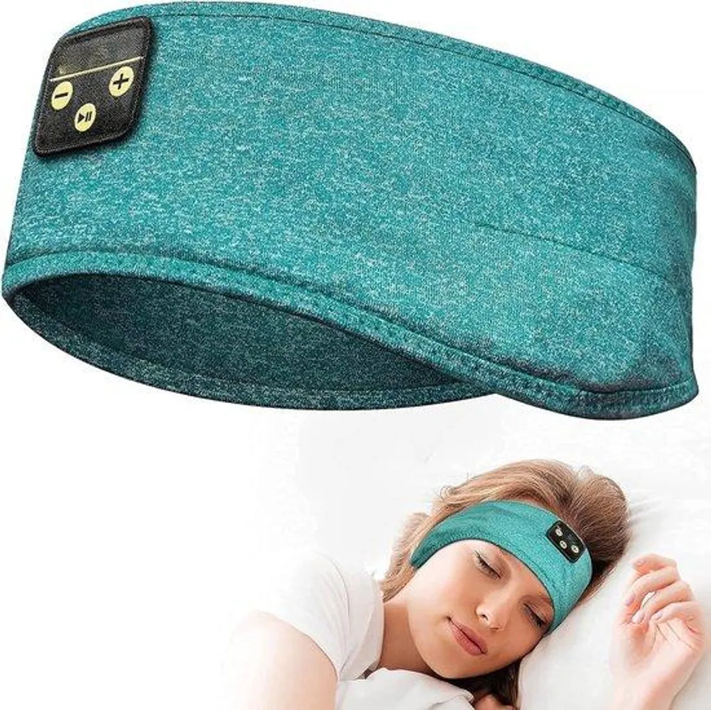 Bandeau de sommeil avec écouteurs ultra-plats - Casque de nuit lavable