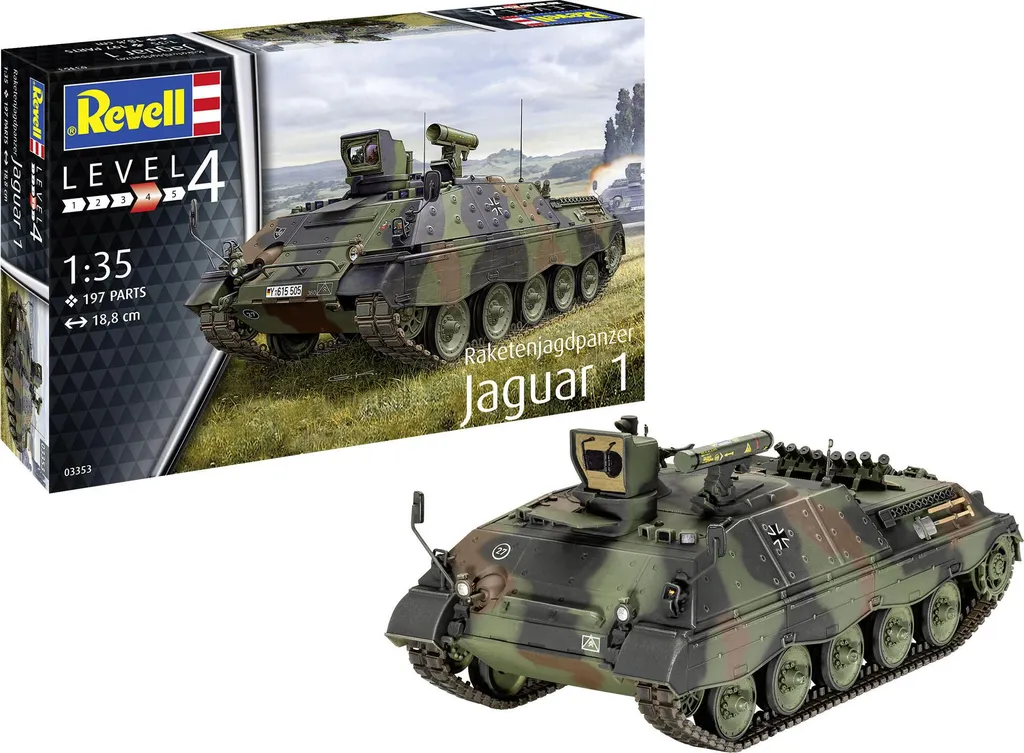 Maquette à monter Raketenjagdpanzer Jaguar 1 Blindé Allemand Revell 1:35