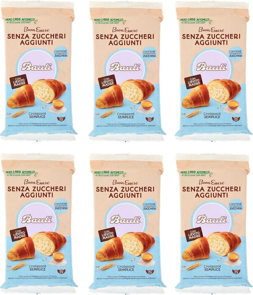 6x Bauli Cornetti Croissant Semplice Senza Zuccheri Produktbild 
