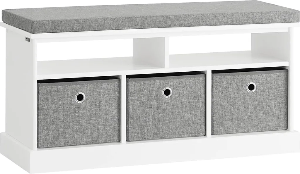 Banc d'Entrée Pratique pour Ranger ses Chaussures avec Assise Rembourrée
