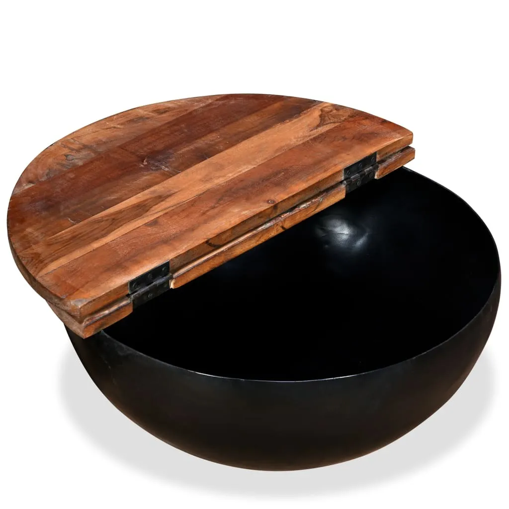 Tables basses de salon en bois massif noir pour décoration contemporaine