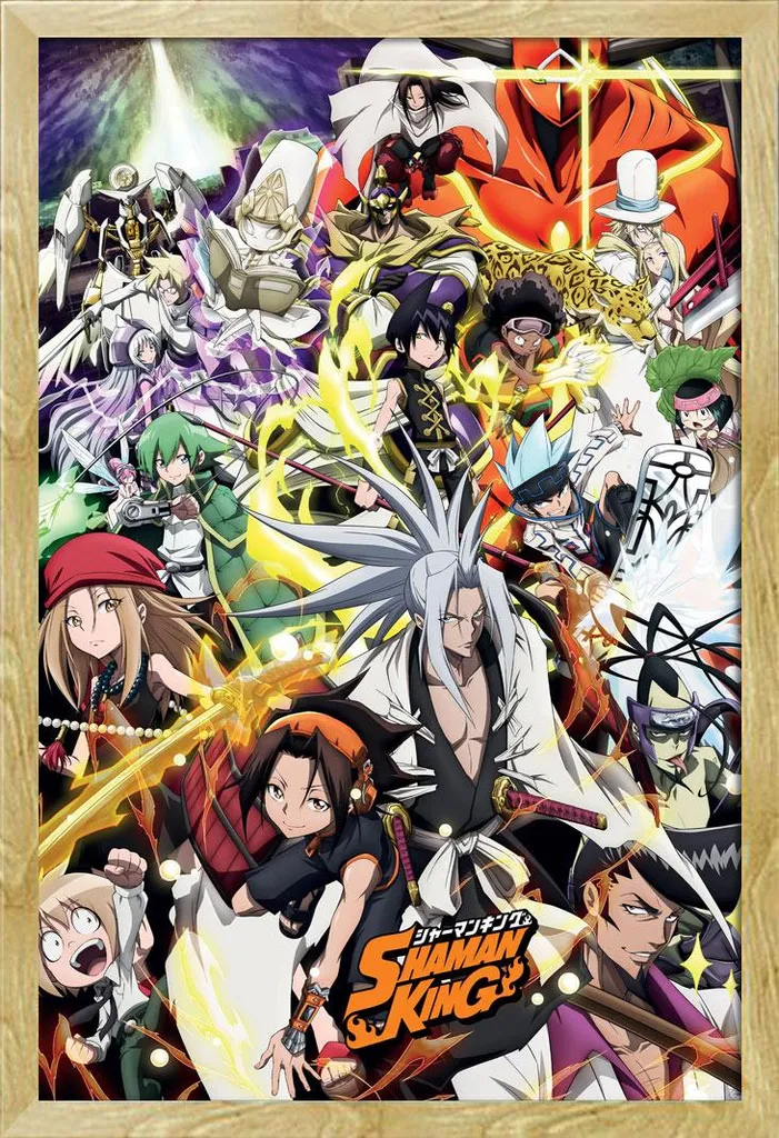 Arredo Anime: Poster Shaman King Maxi con Cornice in Legno Faggio