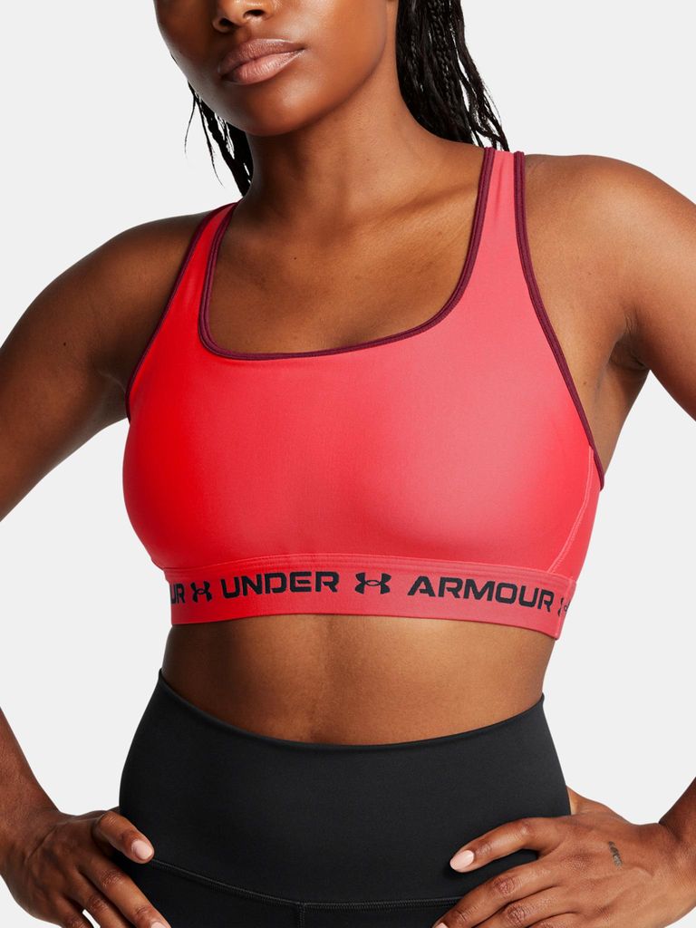 Under Armour Damen BH Crossback Mid Bra-Rot 1361034-713__XS