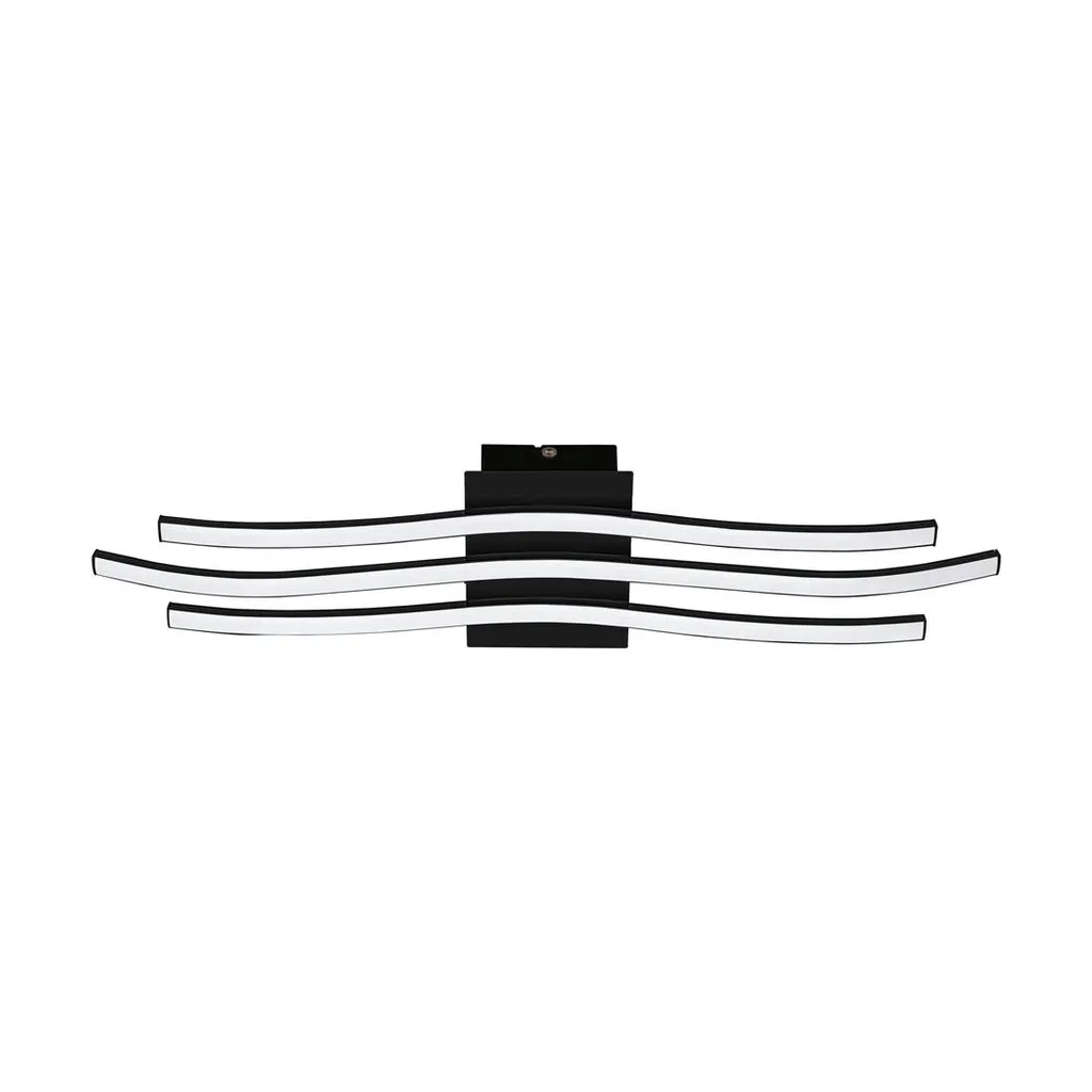 Eglo 99321 RONCADE 1 Plafonnier LED 21W 650mm Noir et Blanc Chaud