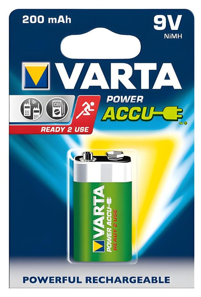 Varta 9V / E Block NiMH Batteria Pila per telecomandi, Immagine del prodotto 