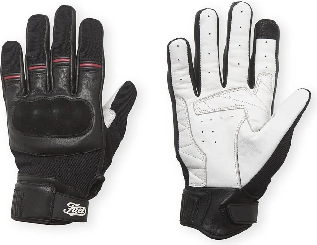 Gants de moto Fuel Rally 2 Noir et Blanc Taille M pour Pilotes Enduro