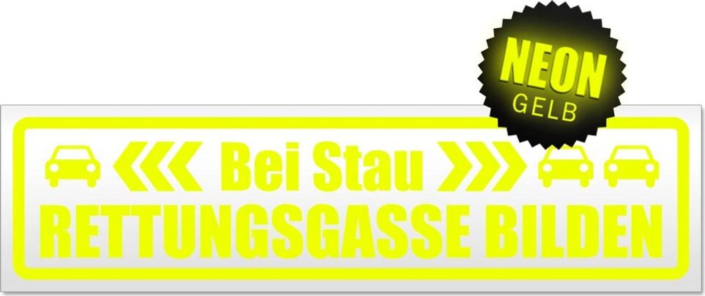 bei Stau Rettungsgasse bilden Magnetschild Schild magnetisch