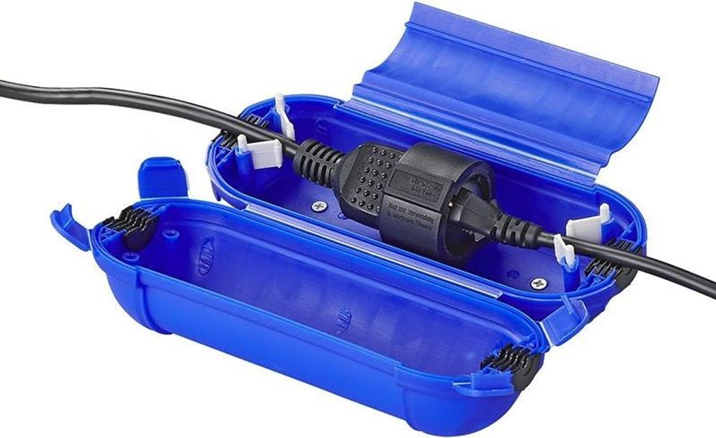 Safe für Schuko-Stecker und -Kupplung blau