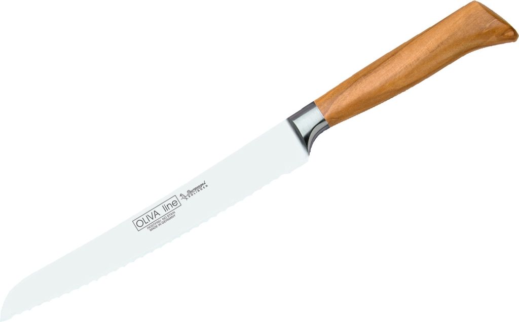 Burgvogel OLIVA Line Brotmesser mit Wellenschliff - Klinge: 22 cm, geschmiedet