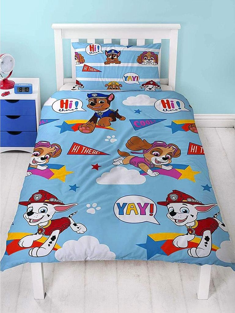 Paw Patrol - "Cool" Drehend-Bettwäsche-Set, wendbar AG4152 (Einzelbett) (Blau)