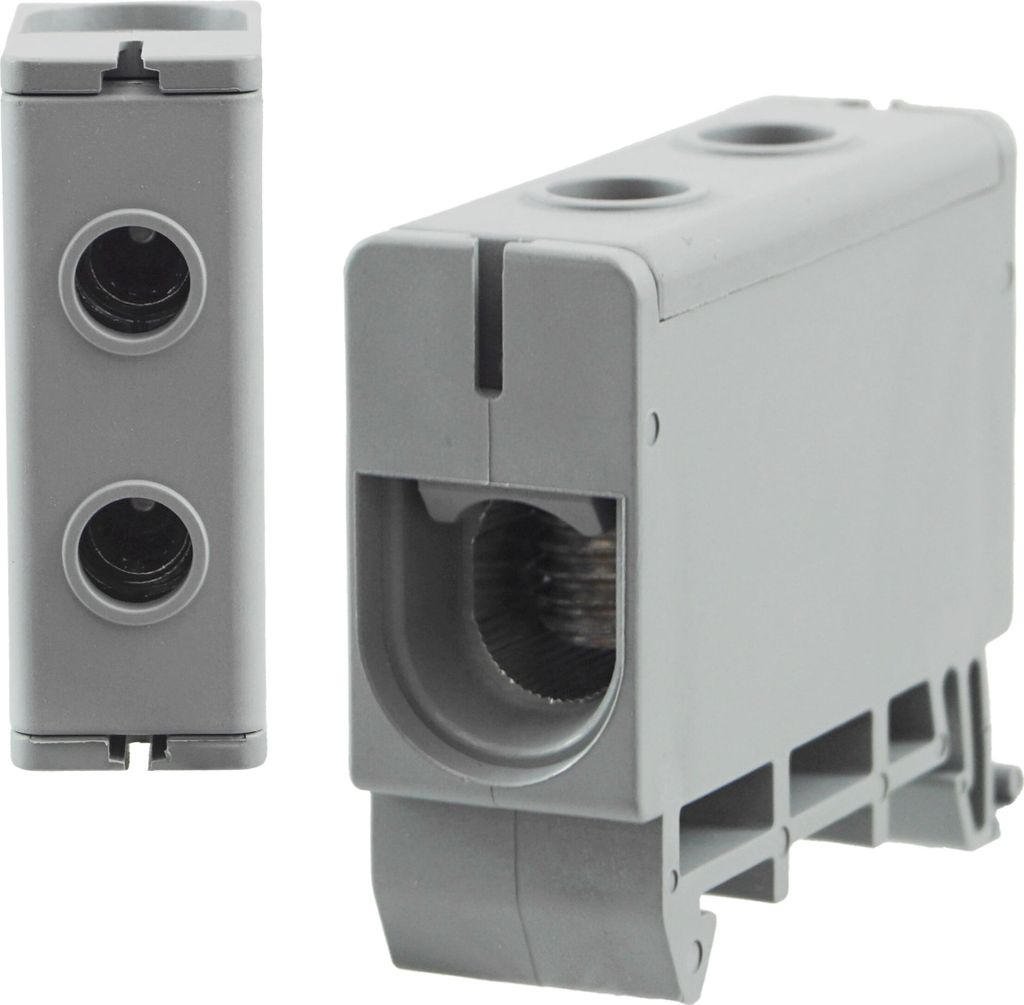 Universalklemme Hutschiene Leitungsklemme Anschlußklemme Klemmblöcke 50mm² Grau