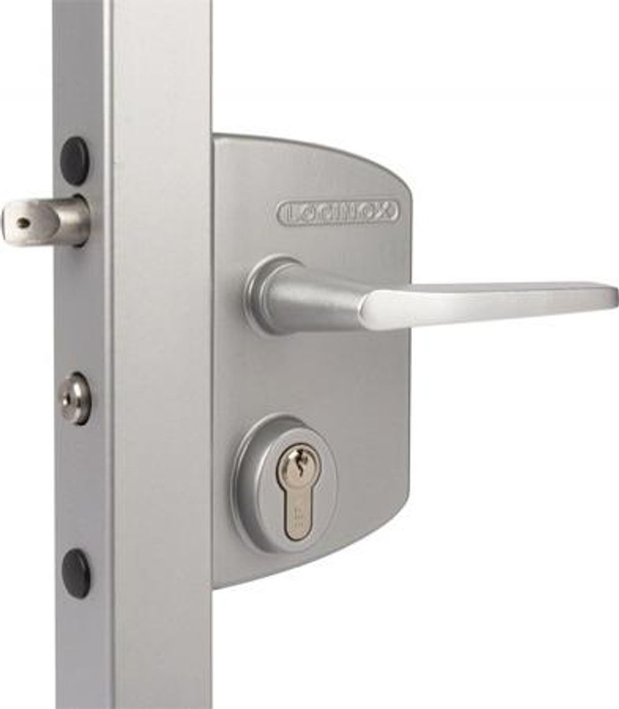 Locinox LAKQ Industrieschloss mit Aluminiumgehäuse und Edelstahlmechanismus, für 30x30 Profil, silber