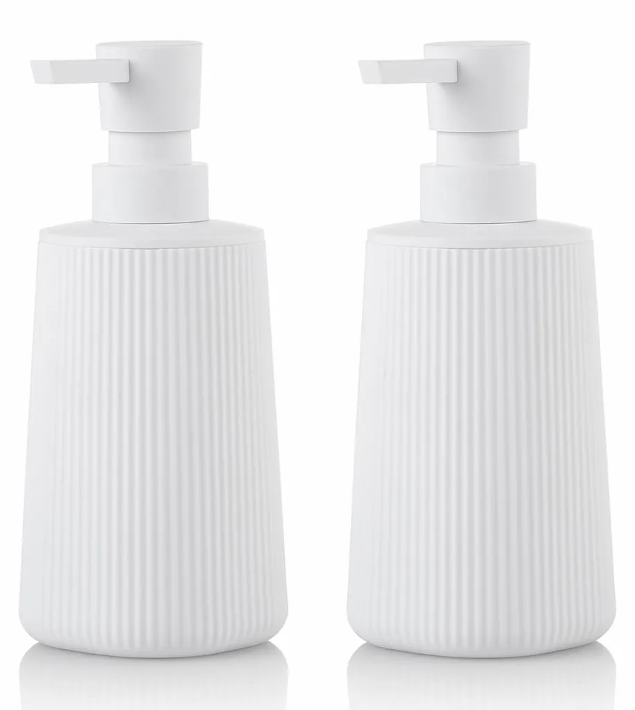 Distributeur de savon à pompe blanc et moderne pour plan de travail