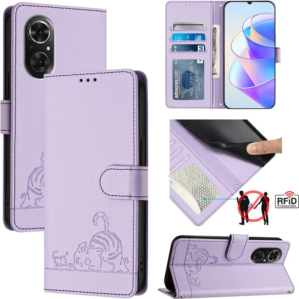 Regalo Perfetto: Cover Gatto Viola per Huawei Nova 9 SE/Honor 50 SE