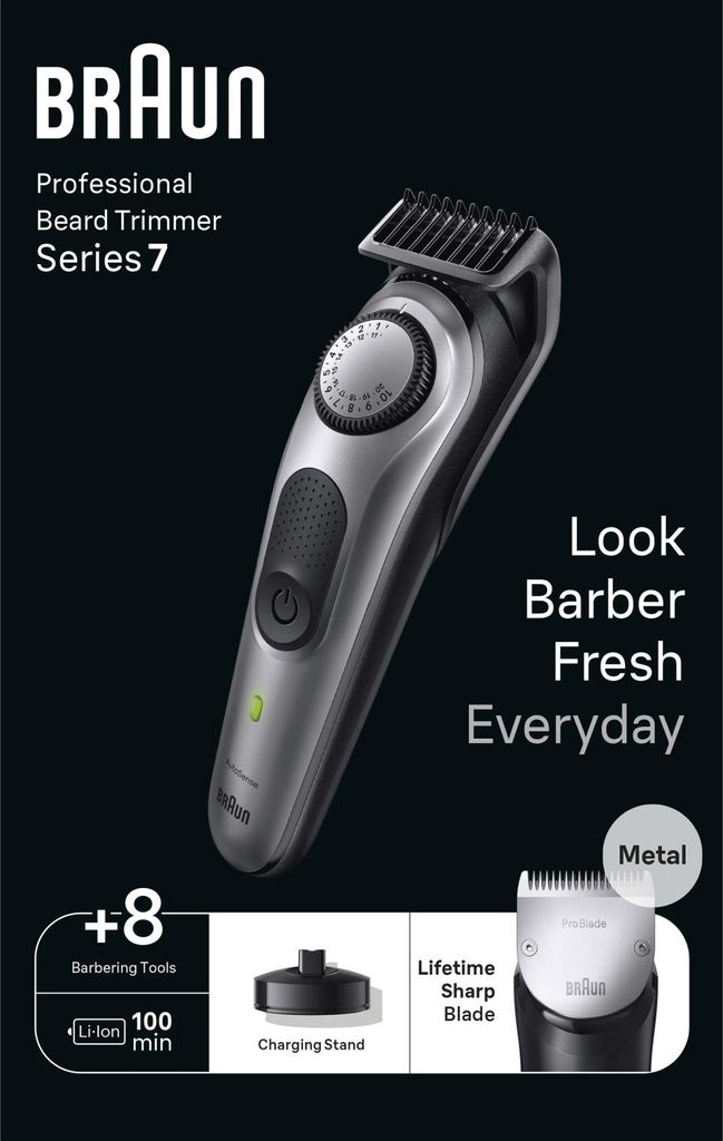 Braun BeardTrimmer 7 BT7420 Noir, Gris Image du produit 