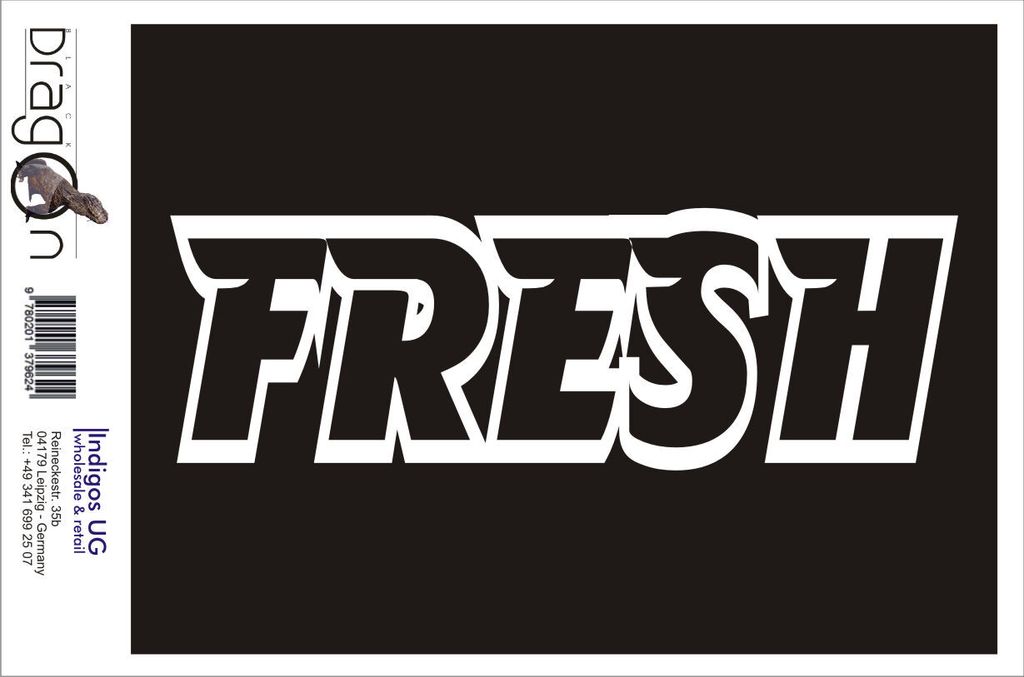 Aufkleber / Autoaufkleber - JDM / Die cut / Auto / OEM - Fresh 210x70mm gelb - Heckscheibe / Heckscheibenaufkleber