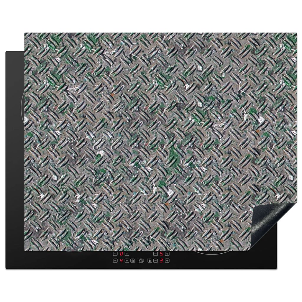KitchenYeah Herdabdeckplatte Eisen - Platten - Muster , 65x52cm, Küche Deko, Glaskeramikkochfeld Herdabdeckung, Abdeckplatte fùr Kochfeld