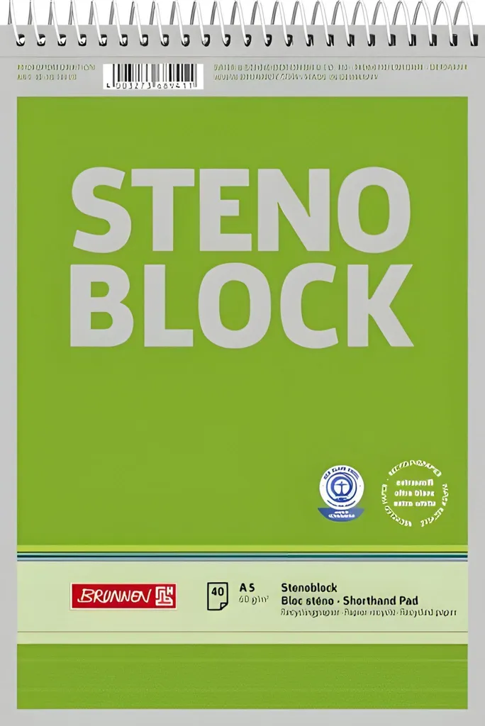 Bloc-notes Sténo Format A5 avec Ligne de Séparation Rouge pour Bureau