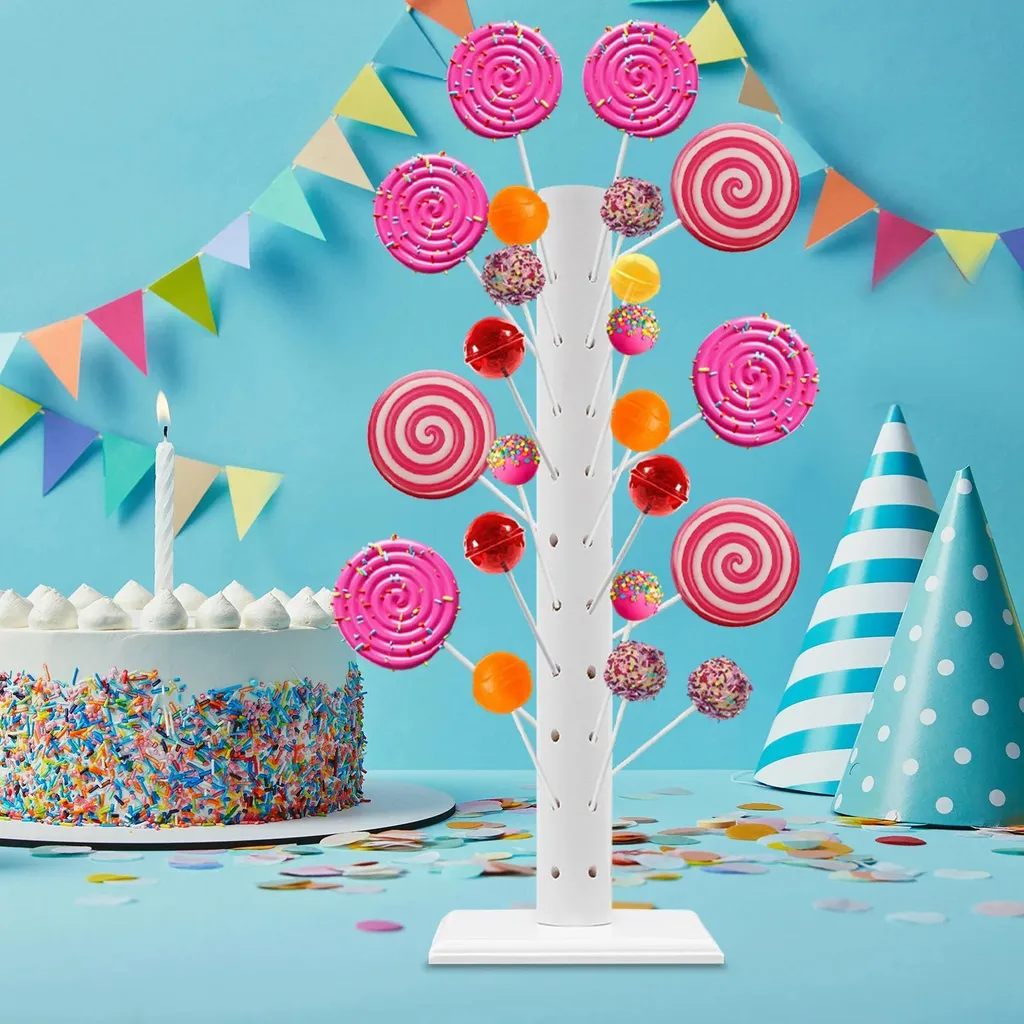 Support Cake Pops en Bois Blanc 62 Emplacements - Design Robuste - 7