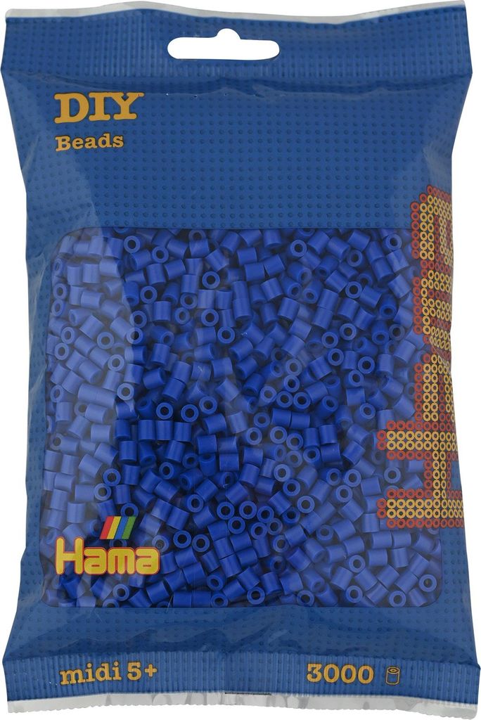 Hama Beutel mit 3000 Midi-Bügelperlen blau Produktbild 