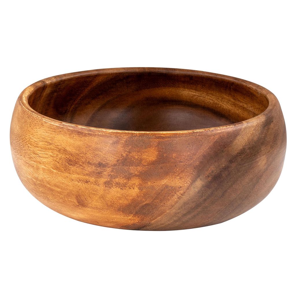 Holzschale Akazie 25x10cm  rund Schale Obstschale Deko Produktbild 