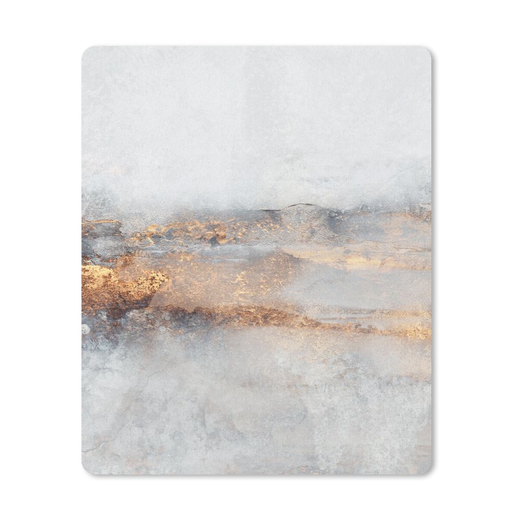 MuchoWow Mauspad Mousepad Nebel - Gold - Abstrakt 30x40 cm - Mousepads - Maus Mat - Pad - Mausunterlage - Mausmatten